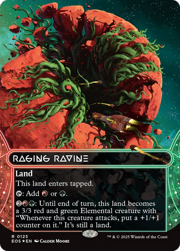 Raging Ravine (0125) (Borderless) (Galaxy Foil) [Edge of Eternities: Stellar Sights]