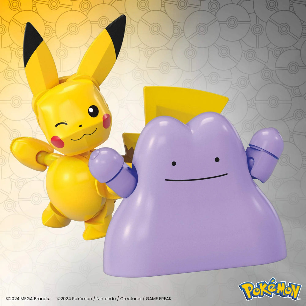 Pokemon Mega Poke Ball 2-Pack Ditto & Pikachu