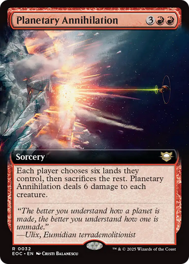 Planetary Annihilation (Extended Art) [Edge of Eternities Commander]