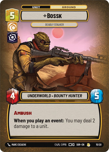 Bossk - Deadly Stalker (15/20) [Spark of Rebellion: Weekly Play]