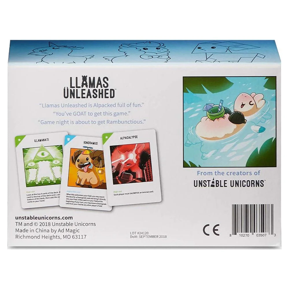 Llamas Unleashed Card Game - An Unstable Unicorns Game