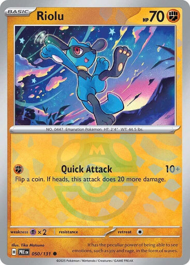 Riolu (050/131) (Master Ball Pattern) [Scarlet & Violet: Prismatic Evolutions]