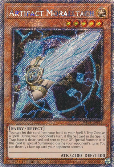 Artifact Moralltach [RA04-EN214] Platinum Secret Rare