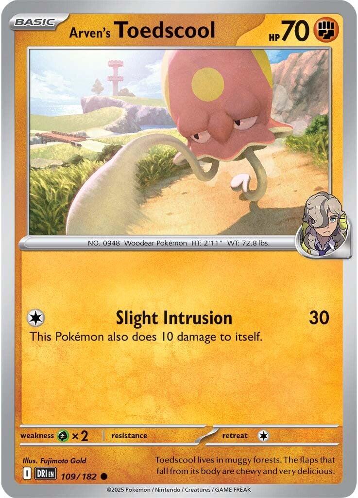 Arven's Toedscool (109/182) [Scarlet & Violet: Destined Rivals]