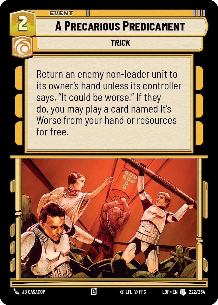A Precarious Predicament (222/264) (222/264) [Legends of the Force]
