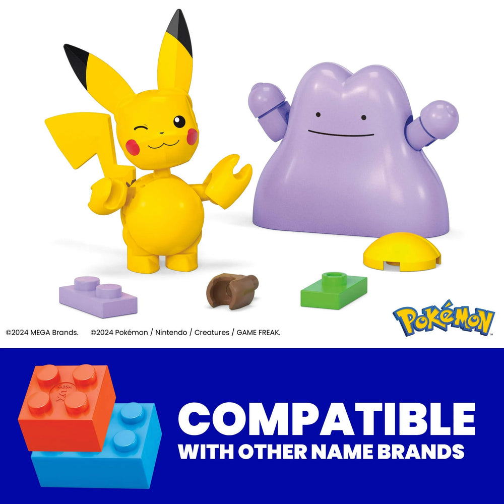 Pokemon Mega Poke Ball 2-Pack Ditto & Pikachu