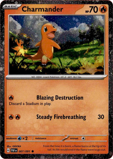 Charmander (007/091) (Cosmos Holo) [Scarlet & Violet: Paldean Fates]