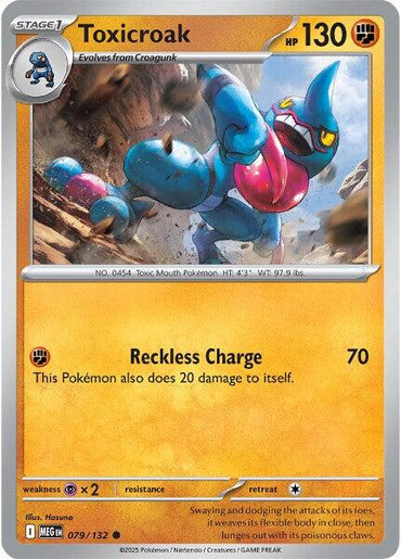 Toxicroak (079/132) [Mega Evolutions: Base Set]