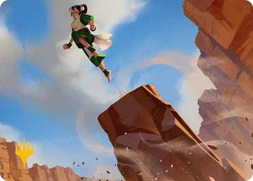 Pillar Launch Art Card (Gold-Stamped Planeswalker Symbol) [Avatar: The Last Airbender Art Series]