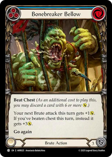 Bonebreaker Bellow (Blue) [ARR025] (Armory Deck: Rhinar)