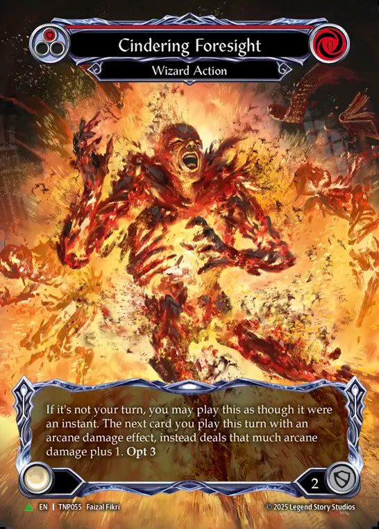 Cindering Foresight (Red) [TNP055] (Promo)  Cold Foil