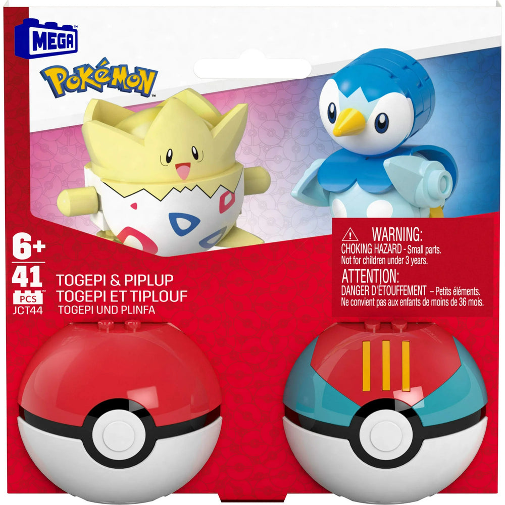 Pokemon Mega Poke Ball 2-Pack Togepi & Piplup