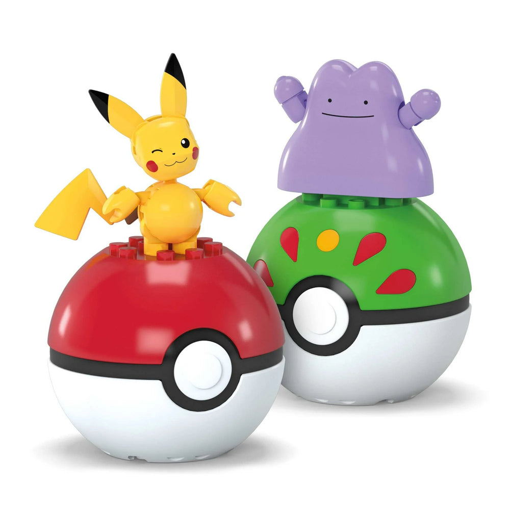 Pokemon Mega Poke Ball 2-Pack Ditto & Pikachu