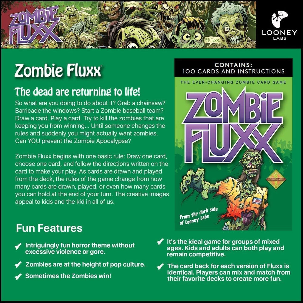 Fluxx Zombie Card Game