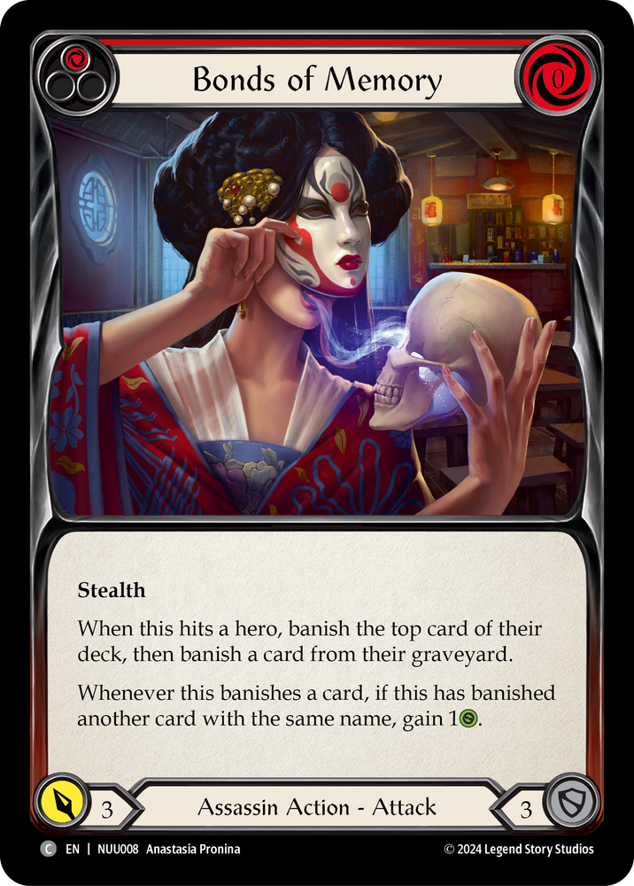 Bonds of Memory (Red) [NUU008] (Part the Mistveil Nuu Blitz Deck)