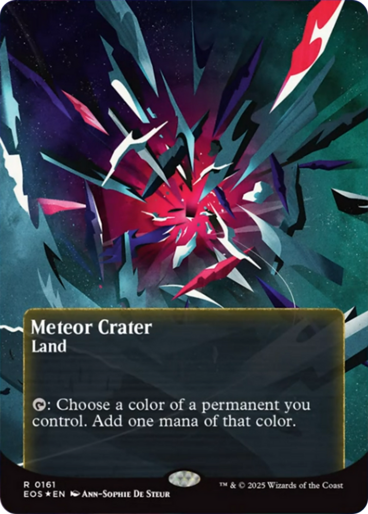 Meteor Crater (0161) (Borderless) (Galaxy Foil) [Edge of Eternities: Stellar Sights]