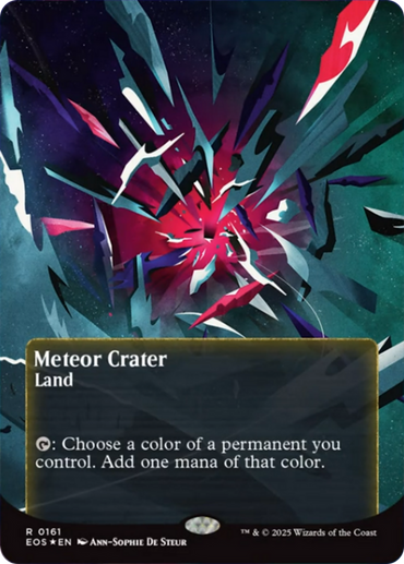 Meteor Crater (0161) (Borderless) (Galaxy Foil) [Edge of Eternities: Stellar Sights]