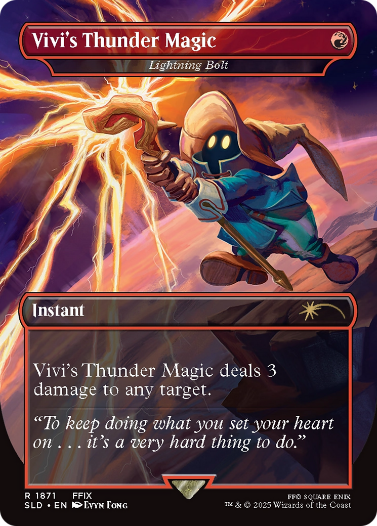 Vivi's Thunder Magic - Lightning Bolt [Secret Lair Drop Series]